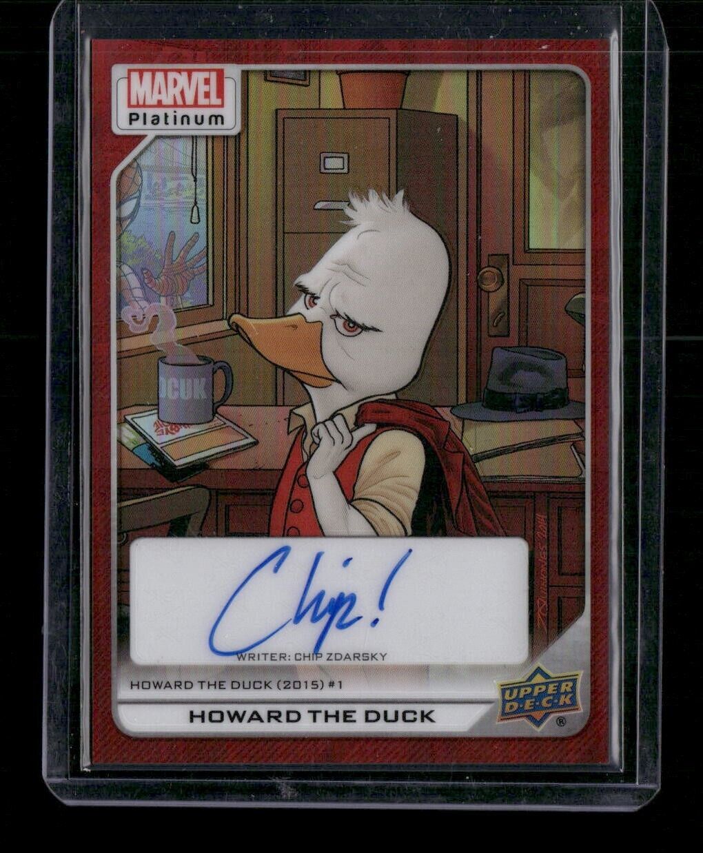 Howard The Duck #115 Creator Auto Red Rainbow Upper Deck 2023 Marvel Platinum