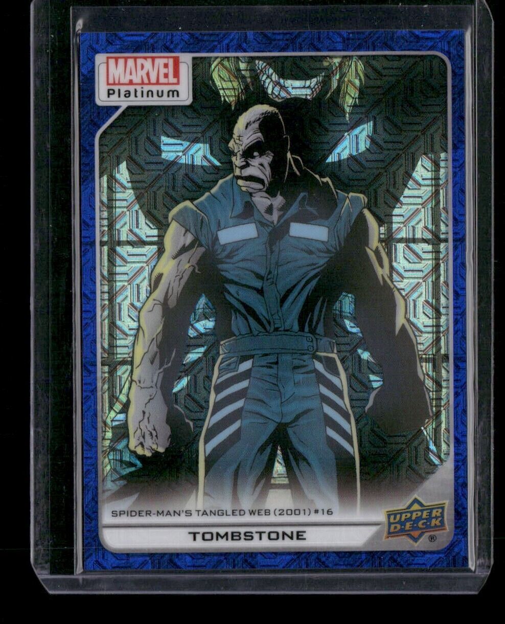 Tombstone #191 Blue Traxx /499 Upper Deck 2023 Marvel Platinum