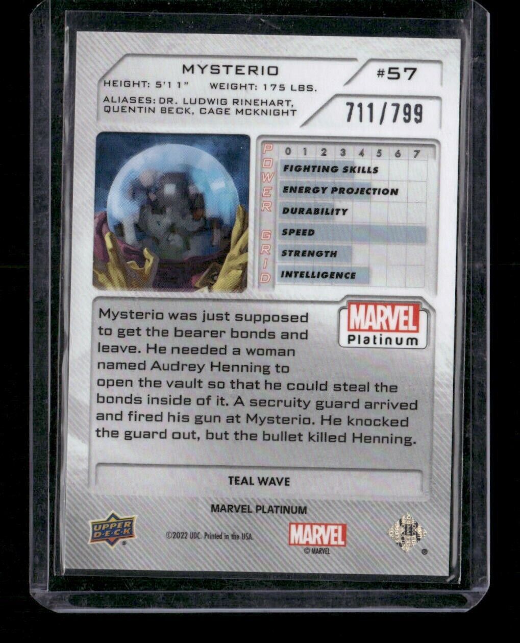 Mysterio #57 Teal Wave /799 Upper Deck 2023 Marvel Platinum