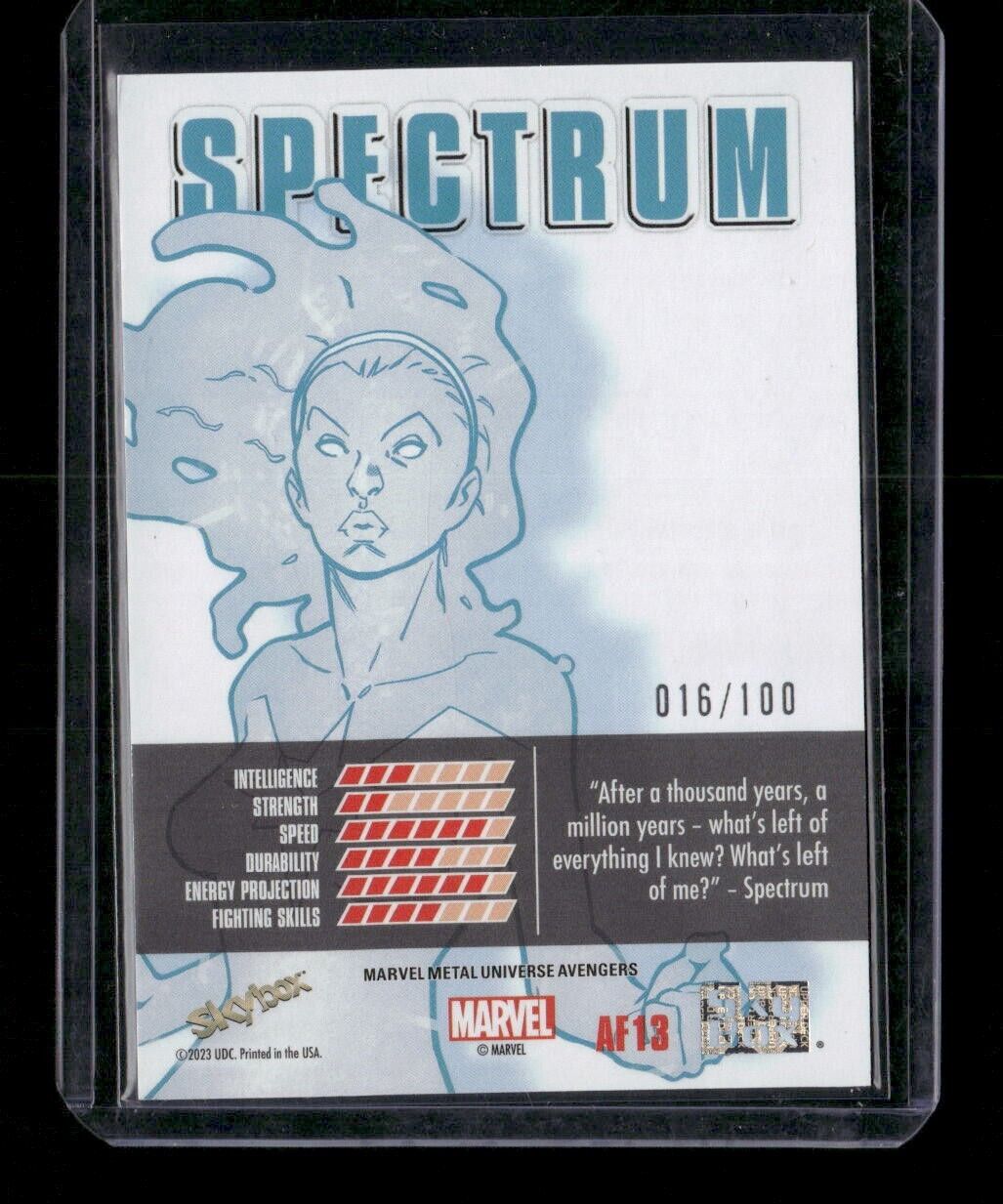 Spectrum AF13 /100 A-Force Rave 2024 Upper Deck Marvel Metal Avengers