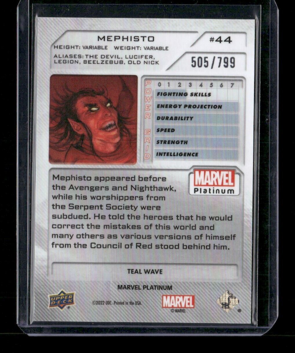 Mephisto #44 Teal Wave /799 Upper Deck 2023 Marvel Platinum