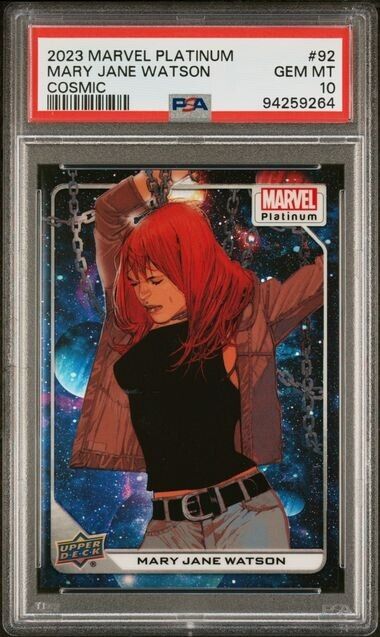Mary Jane Watson #92 Cosmic /25 PSA 10 Upper Deck 2023 Marvel Platinum