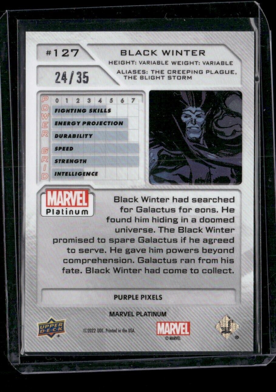 Black Winter #127 Purple Pixels /35 Upper Deck 2023 Marvel Platinum