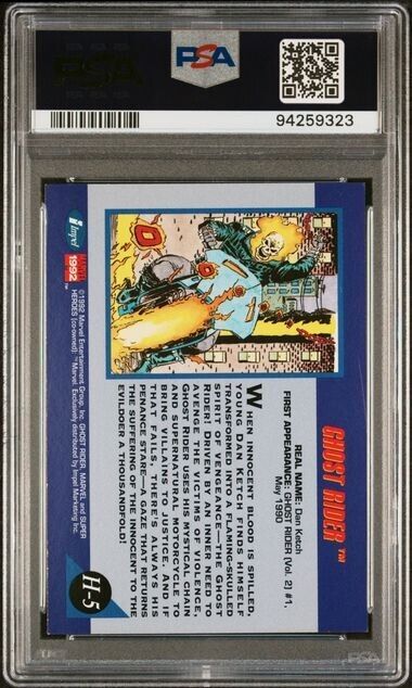 Ghost Rider #H-5 PSA 7 Hologram 1992 Impel Marvel Universe