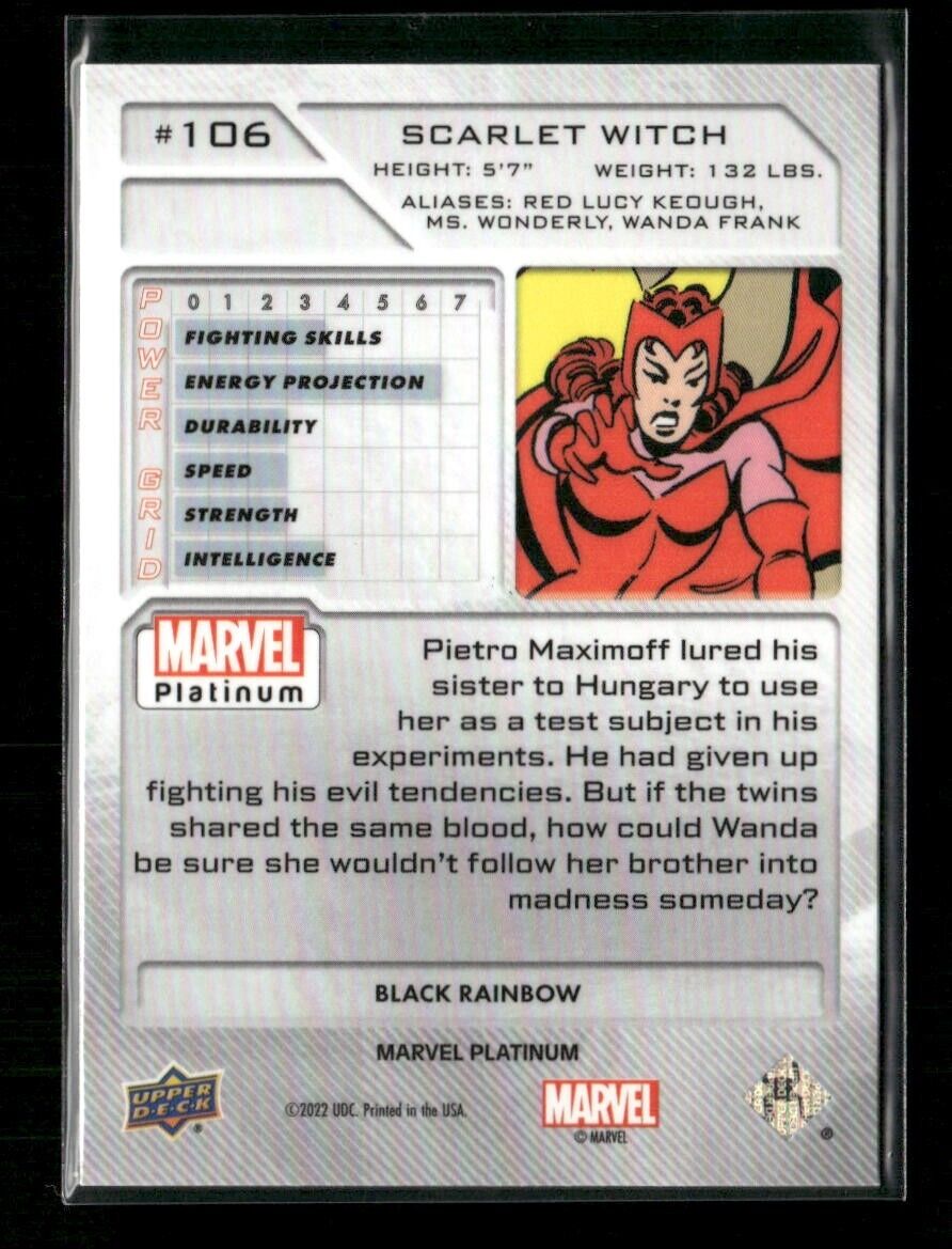 Scarlet Witch #106 Teal Wave /799 Upper Deck 2023 Marvel Platinum