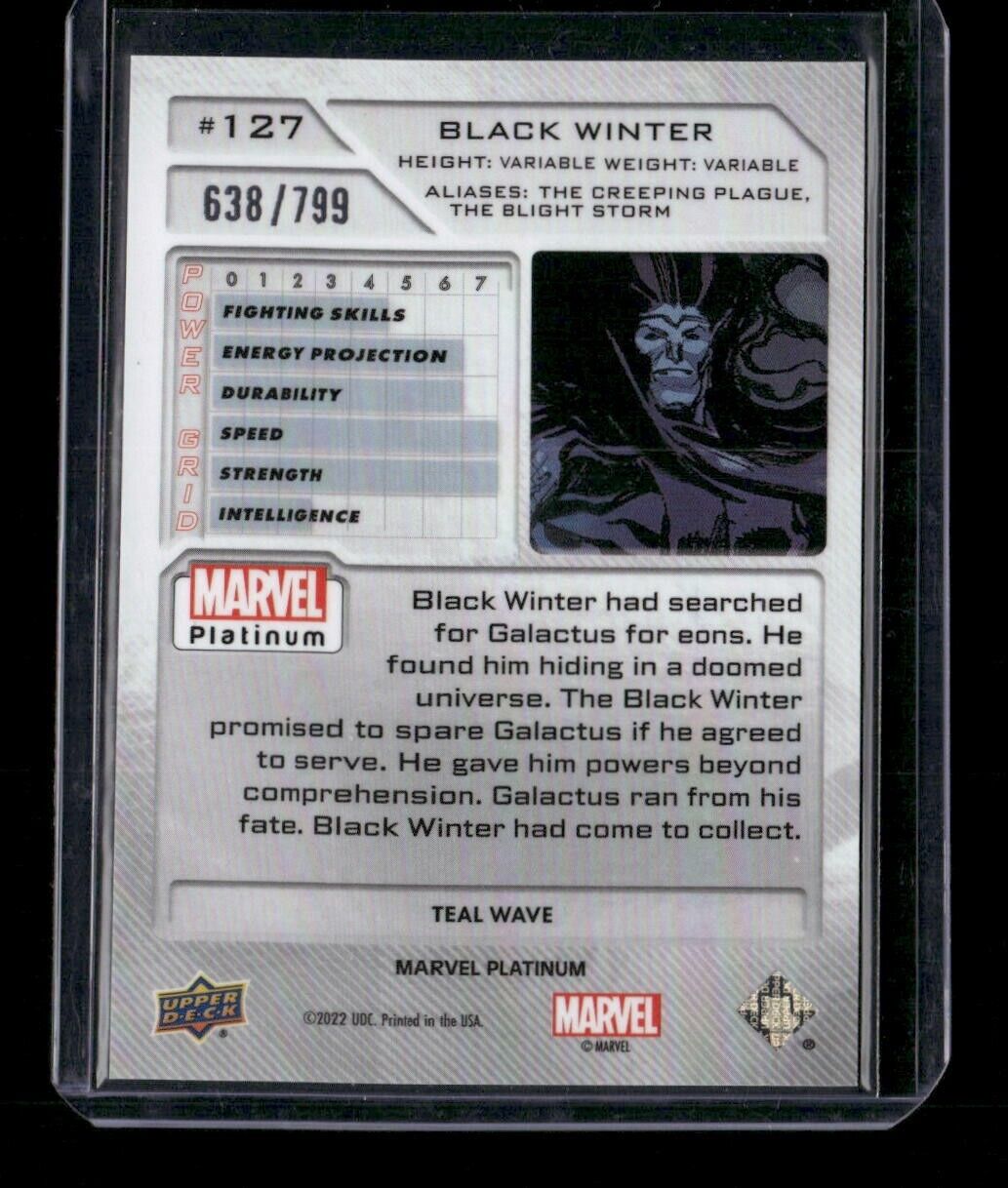 Black Winter #127 Teal Wave /799 Upper Deck 2023 Marvel Platinum