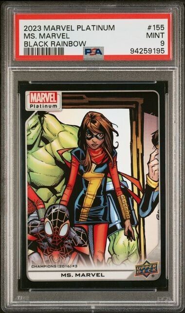 Ms. Marvel #155 Black Rainbow PSA 9 Upper Deck 2023 Marvel Platinum