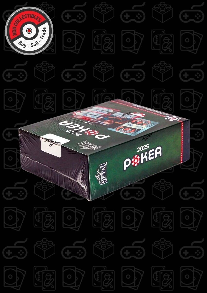 2025 LEAF METAL POKER FACTORY SEALED HOBBY BOX - 6 AUTOS PER BOX 🔥