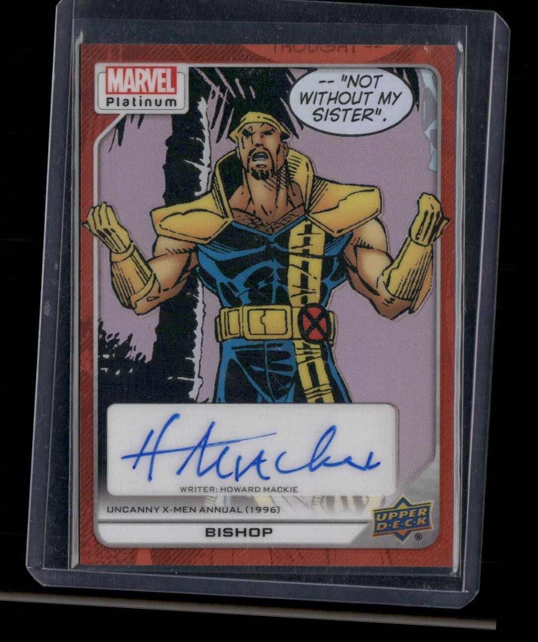 Bishop #185 Creator Auto Orange Rainbow /25 Upper Deck 2023 Marvel Platinum