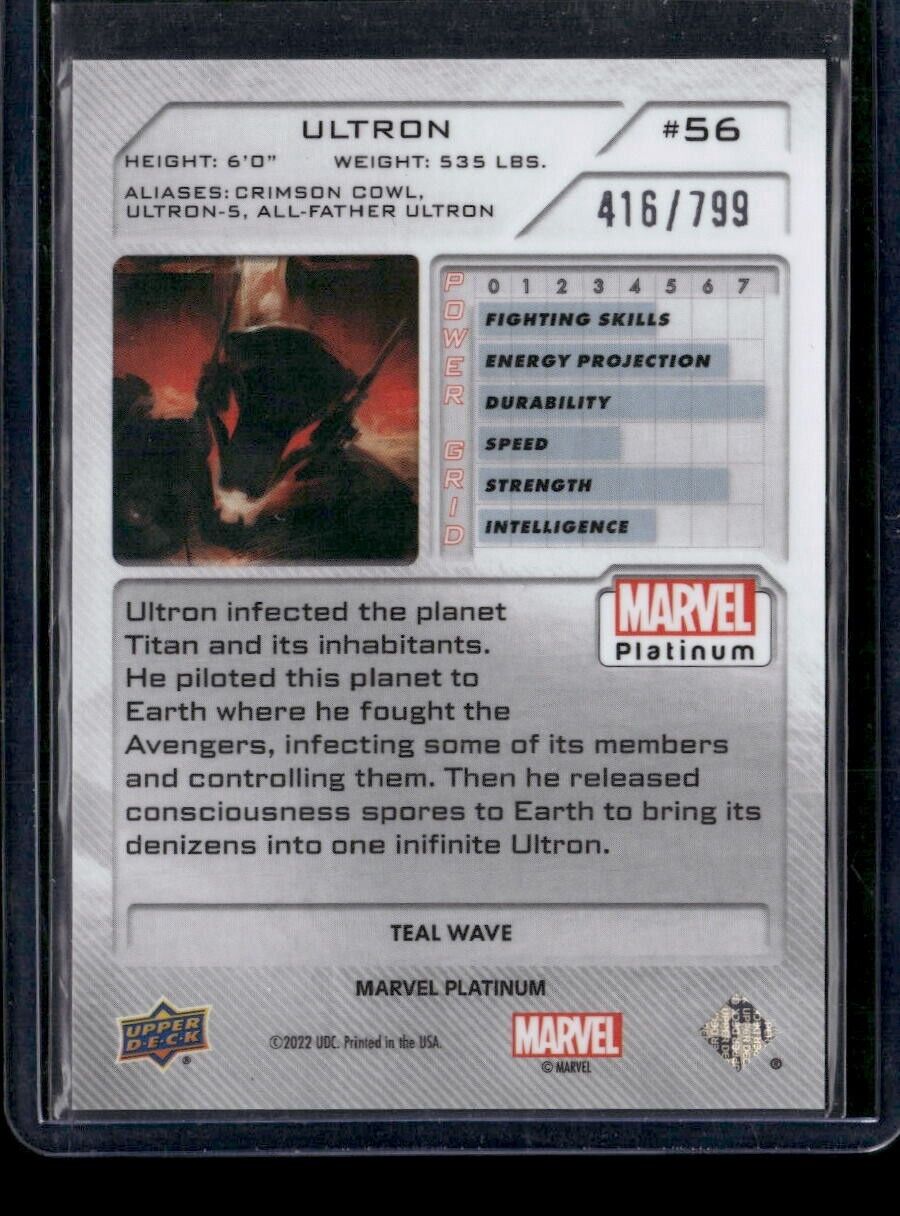 Ultron #56 Teal Wave /799 Upper Deck 2023 Marvel Platinum