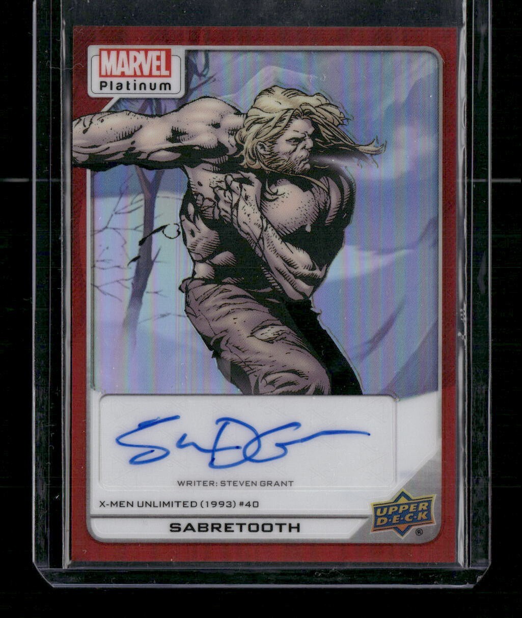 Sabretooth #189 Creator Auto Red Rainbow Upper Deck 2023 Marvel Platinum