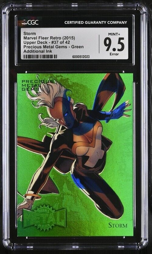 Storm #37 CGC 9.5 ERROR Green PMG Precious Metal Gems /10 2015 Fleer Retro