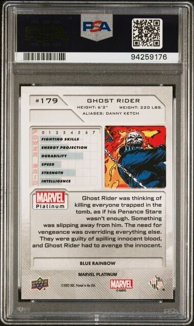 Ghost Rider #179 Blue Rainbow PSA 9 Upper Deck 2023 Marvel Platinum