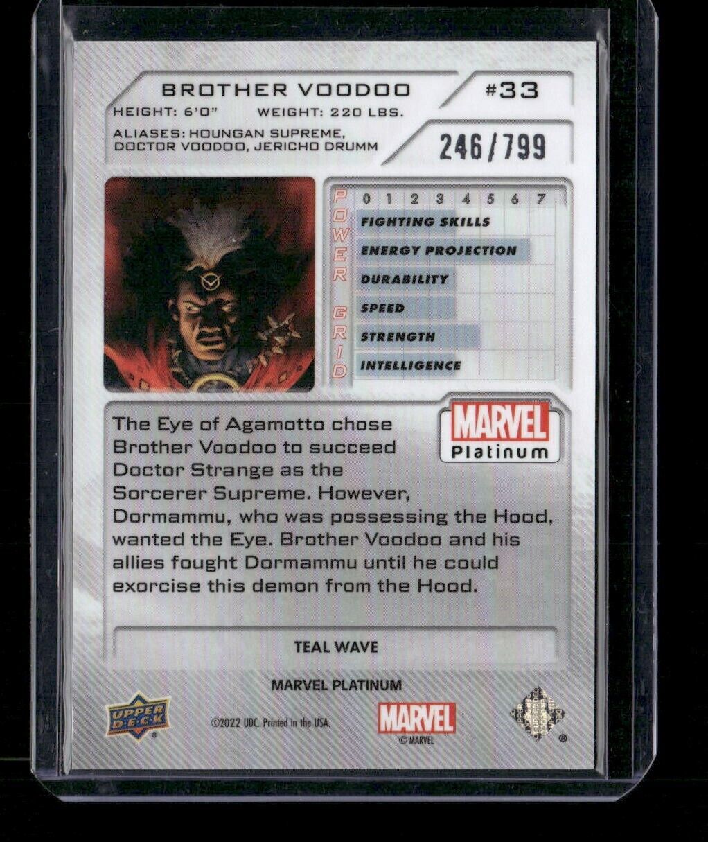 Brother Voodoo #33 Teal Wave /799 Upper Deck 2023 Marvel Platinum
