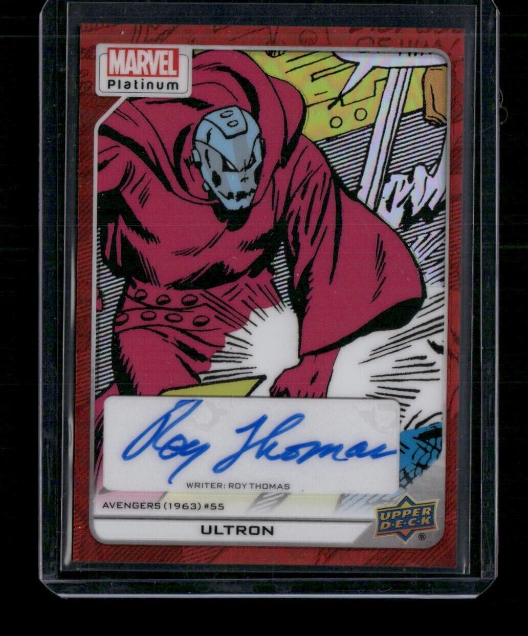 Ultron #166 Creator Auto Red Rainbow Upper Deck 2023 Marvel Platinum