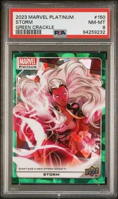Storm #150 Green Crackle /99 PSA 8 Upper Deck 2023 Marvel Platinum