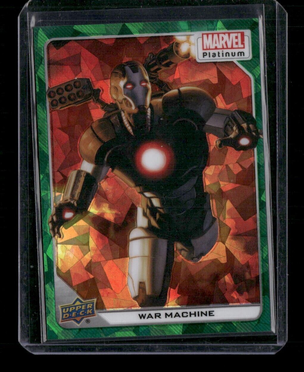 War Machine #8 Green Crackle /99 Upper Deck 2023 Marvel Platinum