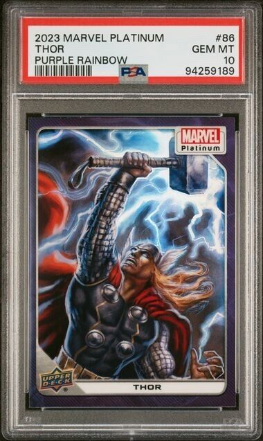 Thor #86 Purple Rainbow PSA 10 Upper Deck 2023 Marvel Platinum