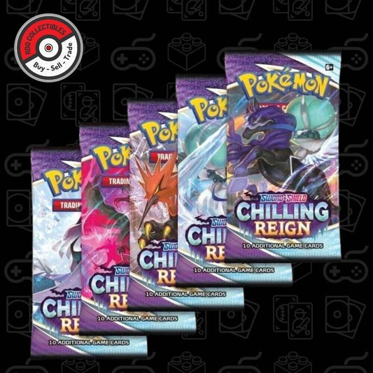 Pokemon Chilling Reign Booster Pack Art Set (5 Packs)