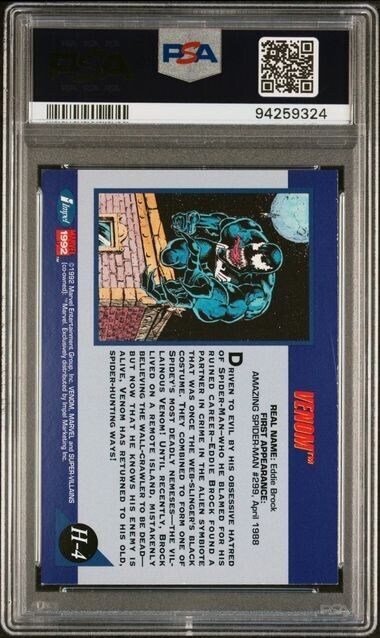 Venom #H-4 PSA 8 Hologram 1992 Impel Marvel Universe