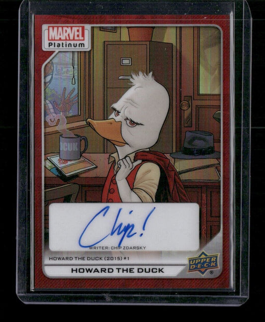Howard The Duck #115 Creator Auto Red Rainbow Upper Deck 2023 Marvel Platinum