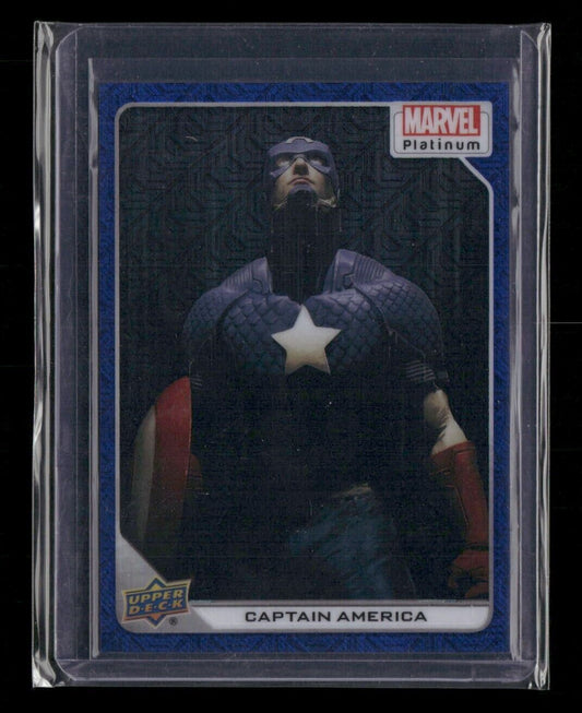 Captain America #13 Blue Traxx 243/499 Upper Deck 2023 Marvel Platinum