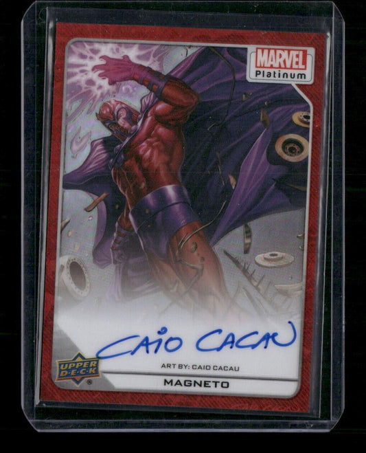 Magneto #63 Artist Auto Red Rainbow Upper Deck 2023 Marvel Platinum