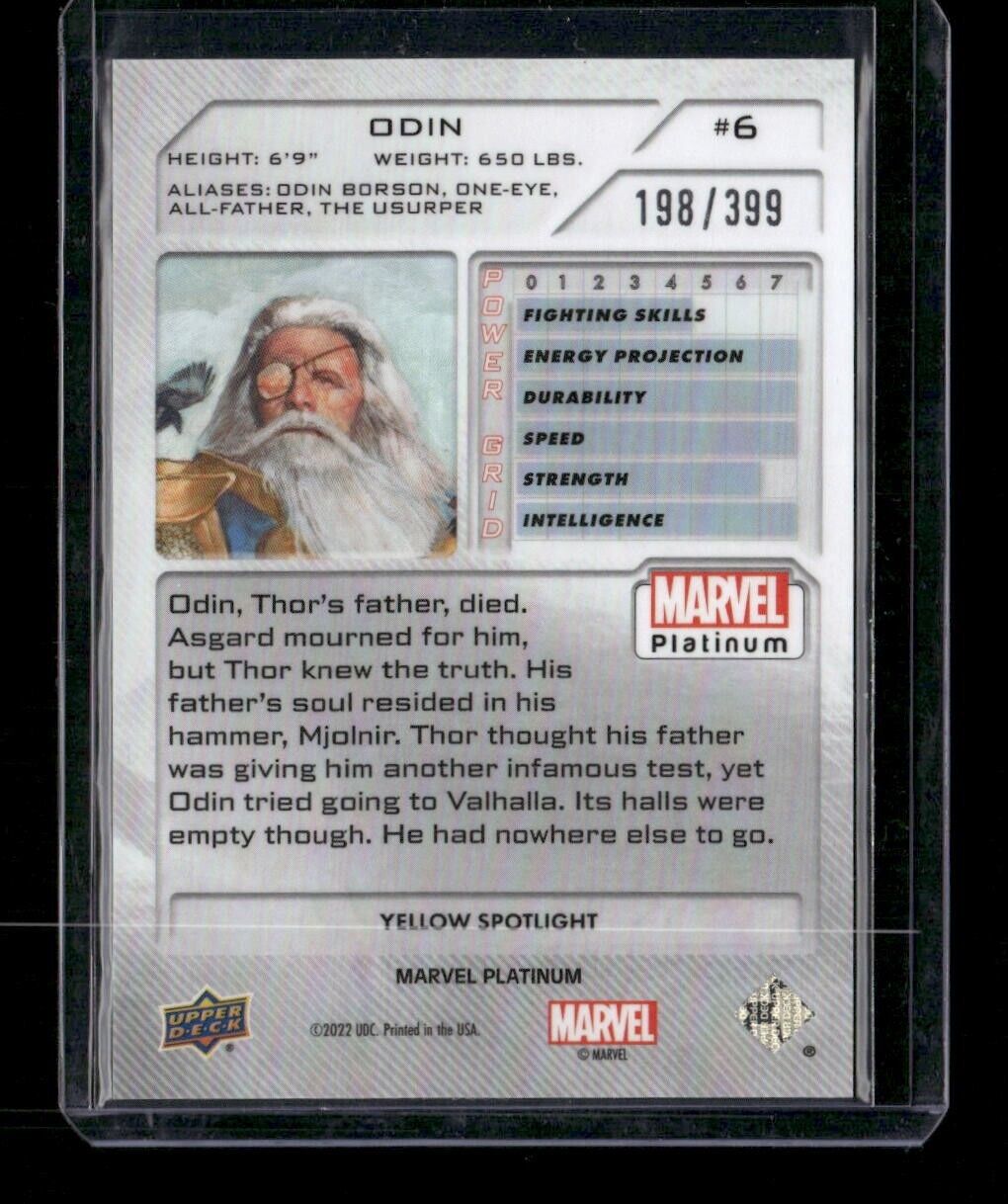 Odin #6 Yellow Spotlight /399 Upper Deck 2023 Marvel Platinum