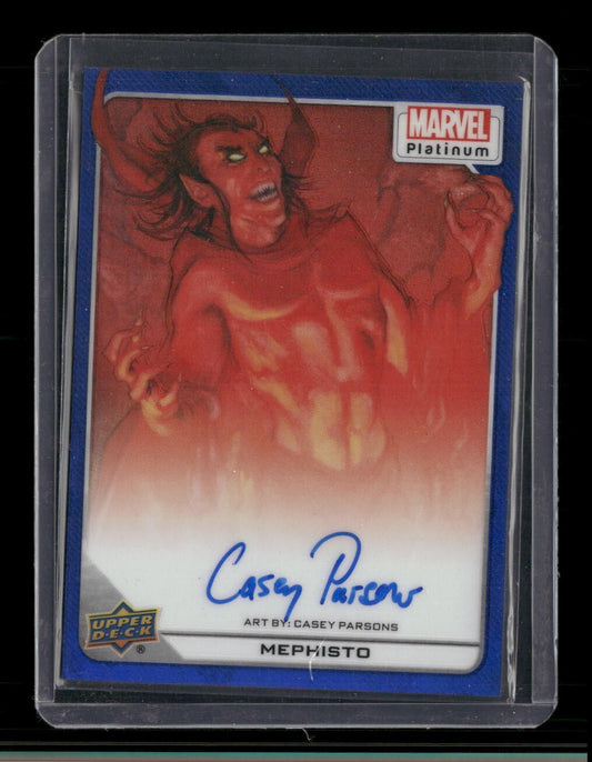 Mephisto #44 Artist Auto Blue Rainbow /25 Upper Deck 2023 Marvel Platinum