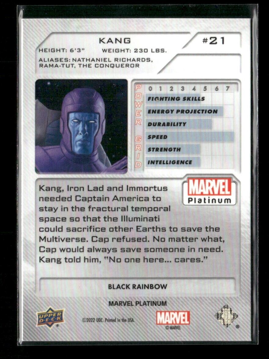 2023 Upper Deck Marvel Platinum Kang #21 Black Rainbow