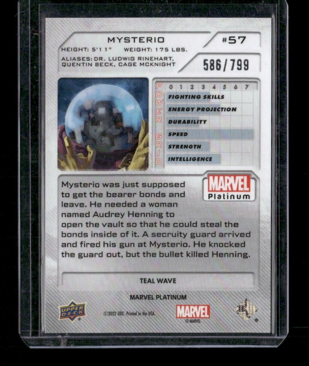 Mysterio #57 Teal Wave /799 Upper Deck 2023 Marvel Platinum