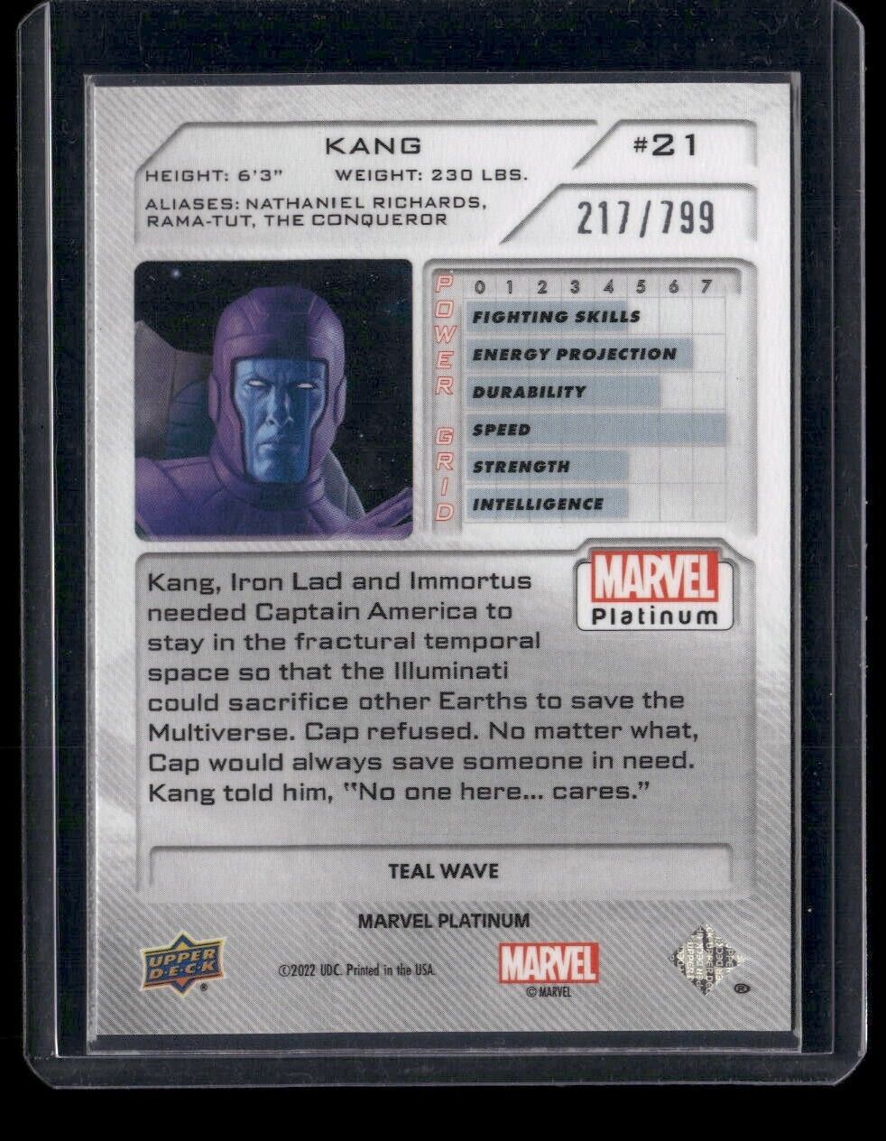 Kang #21 Teal Wave /799 Upper Deck 2023 Marvel Platinum