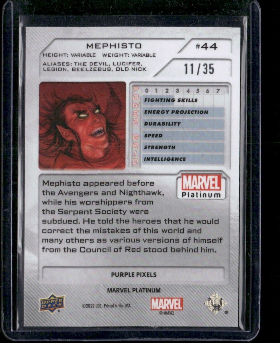 Mephisto #44 Purple Pixels /35 Upper Deck 2023 Marvel Platinum