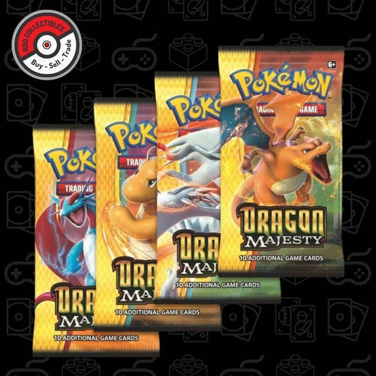 Pokemon Dragon Majesty Booster Pack Art Set (4 Packs)