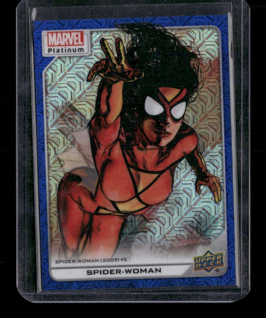 Spider-Woman #111 Blue Traxx /499 Upper Deck 2023 Marvel Platinum