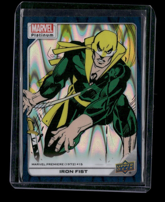Iron Fist #168 Teal Wave /799 Upper Deck 2023 Marvel Platinum