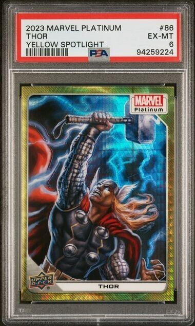 Thor #86 Yellow Spotlight /399 PSA 6 Upper Deck 2023 Marvel Platinum