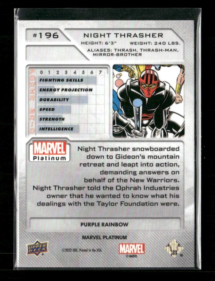 2023 Upper Deck Marvel Platinum Night Thrasher #196 Purple Rainbow