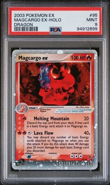 Magcargo ex #95 Holo PSA 9 2003 EX Dragon Pokemon Card