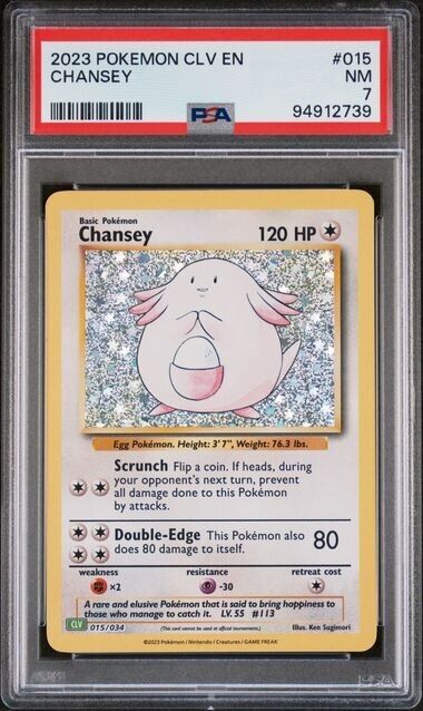 Chansey Holo #015 PSA 7 CLV TCG Classic Collection 2023 Pokemon Card