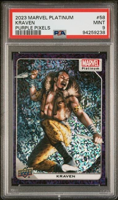 Kraven #58 Purple Pixels /35 PSA 9 Upper Deck 2023 Marvel Platinum