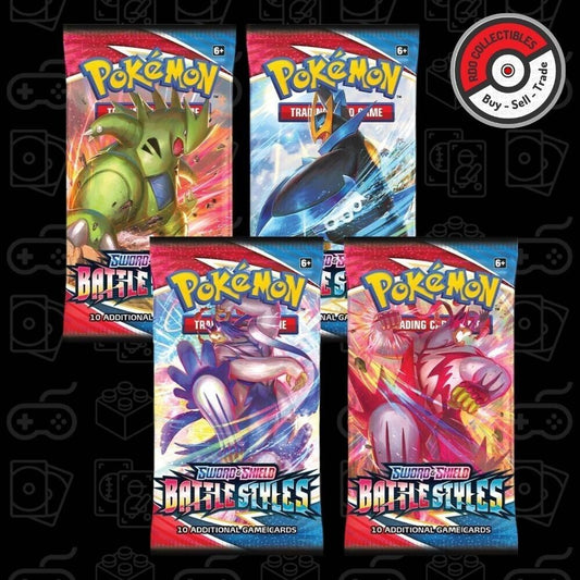 Pokemon Battle Styles Booster Pack Art Set (4 Packs)