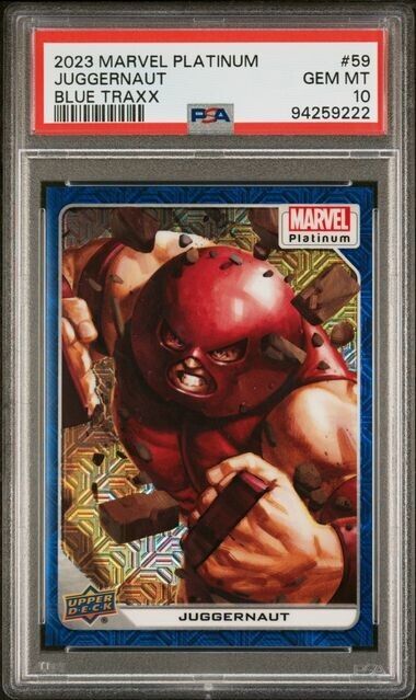 Juggernaut #59 Blue Traxx /499 PSA 10 Upper Deck 2023 Marvel Platinum