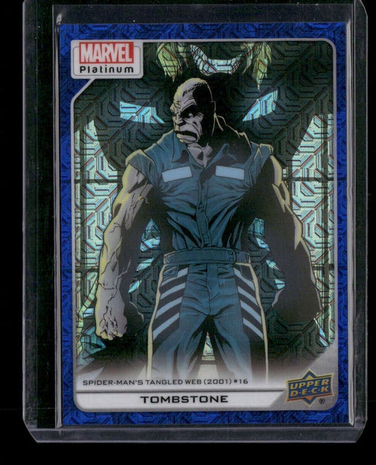 Tombstone #191 Blue Traxx /499 Upper Deck 2023 Marvel Platinum