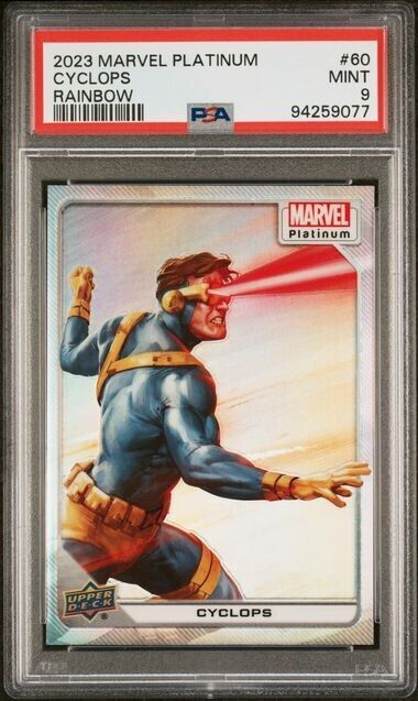 Cyclops #60 Rainbow PSA 9 Upper Deck 2023 Marvel Platinum