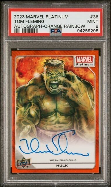 Hulk #36 Artist Auto Orange Rainbow /35 PSA 9 Upper Deck 2023 Marvel Platinum