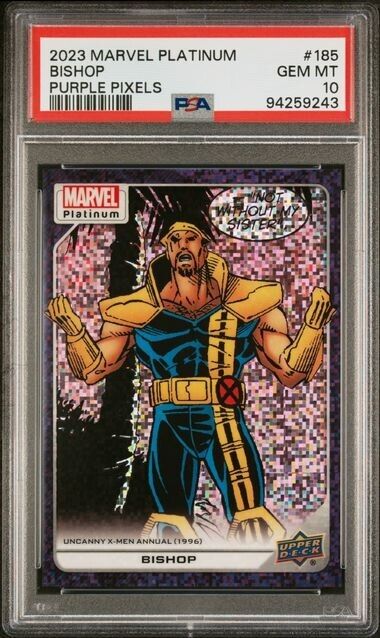 Bishop #185 Purple Pixels /35 PSA 10 Upper Deck 2023 Marvel Platinum