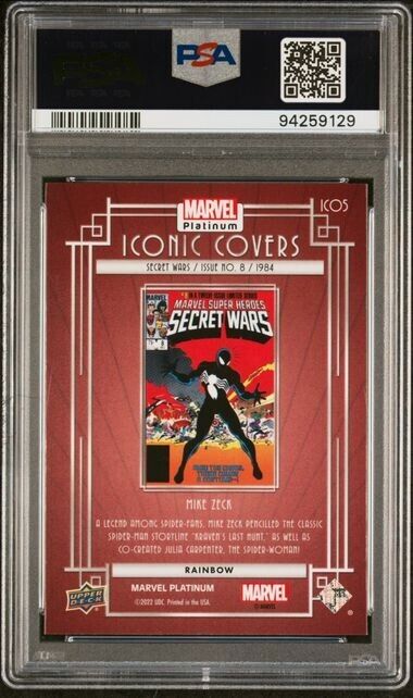 Secret Wars 8 Iconic Covers IC05 Rainbow PSA 10 Upper Deck 2023 Marvel Platinum