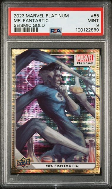 Mr. Fantastic #55 Seismic Gold /10 PSA 9 Upper Deck 2023 Marvel Platinum