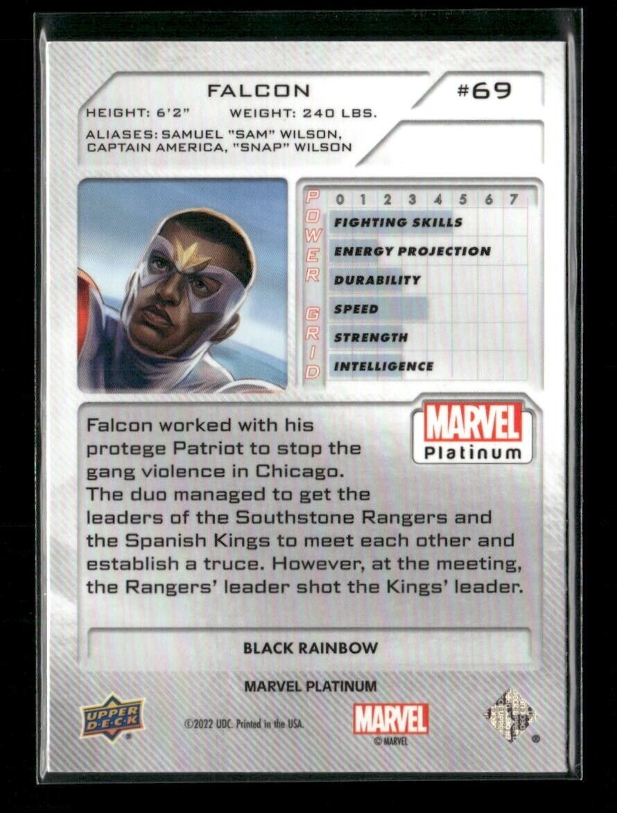 2023 Upper Deck Marvel Platinum Flacon #69 Black Rainbow